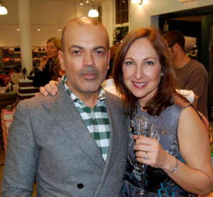 Maurizio Celin joins Lori Andre for the launch of her first shoe collection at Lori's Shoes in Northfield. 